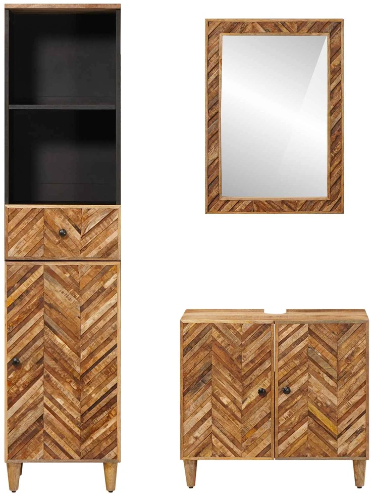 Vonios spintos komplektas 3 vnt. 62 x 33 x 58 cm