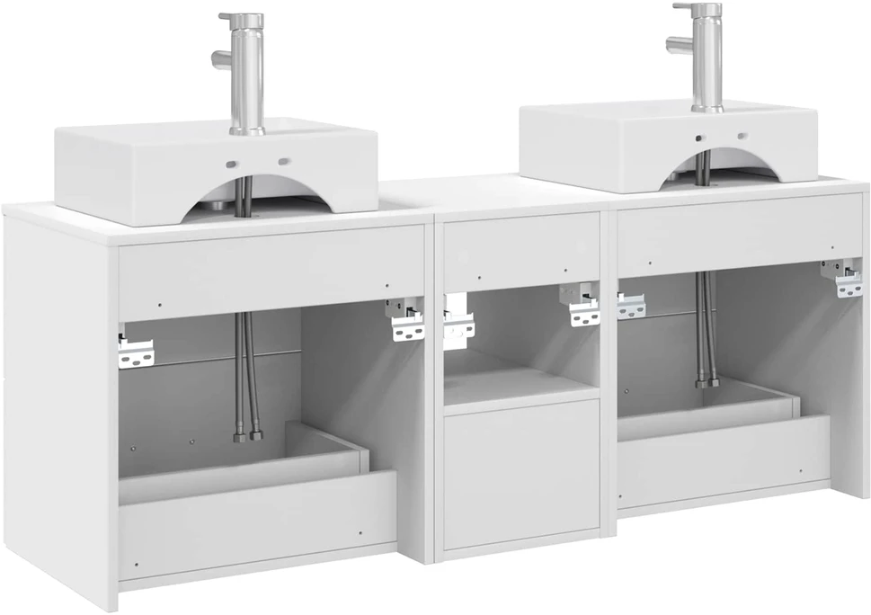 Vonios spintos komplektas 3 vnt. Balta 49,5 x 41 x 62,5 cm