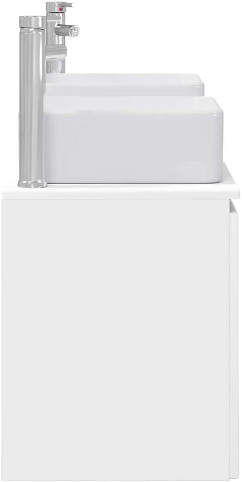 Vonios spintos komplektas 3 vnt. Balta 135 x 35 x 80 cm