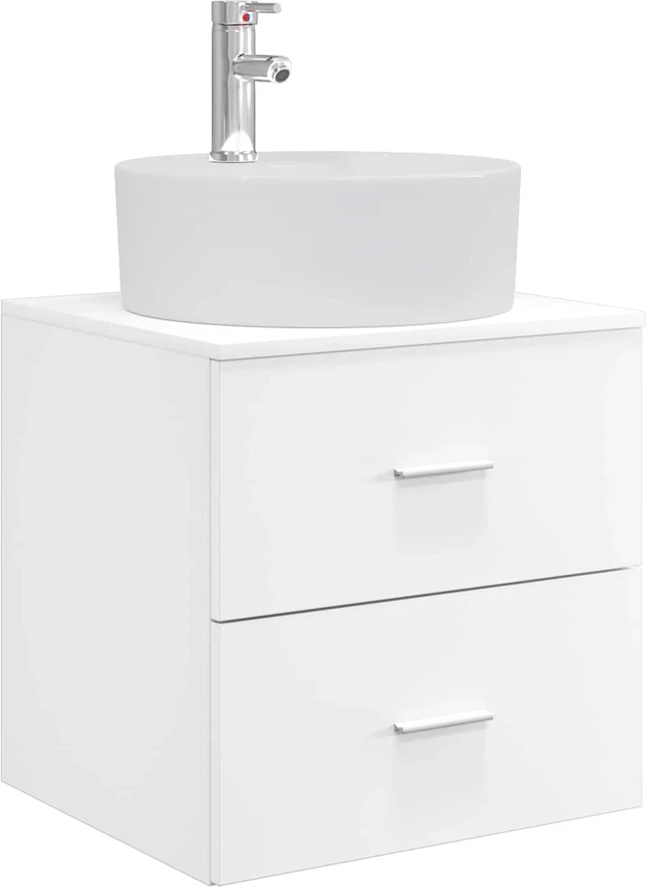 Vonios spintos komplektas 3 vnt. Balta 161 x 44,5 x 76 cm