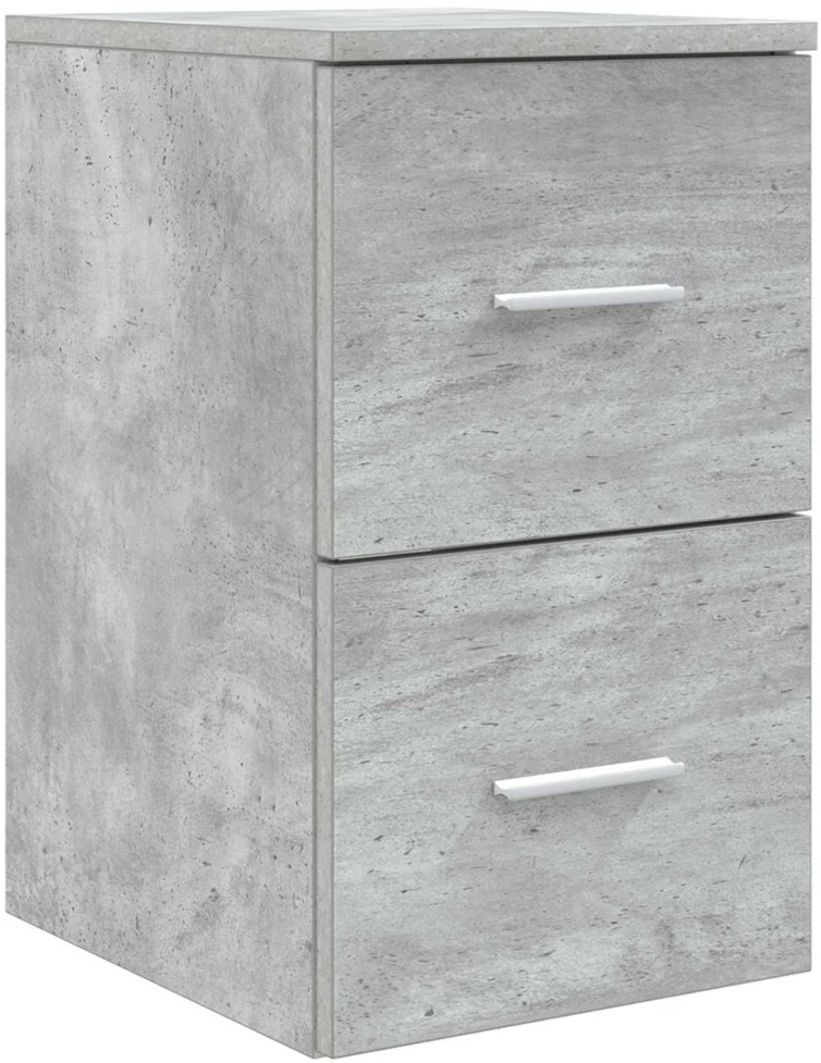 Vonios spintos komplektas 3 vnt. Betono pilka 53 x 34,5 x 63 cm