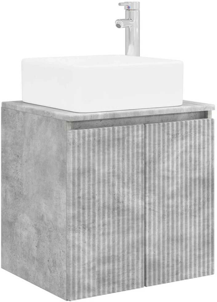 Vonios spintos komplektas 3 vnt. Betono pilka 53 x 35 x 63 cm