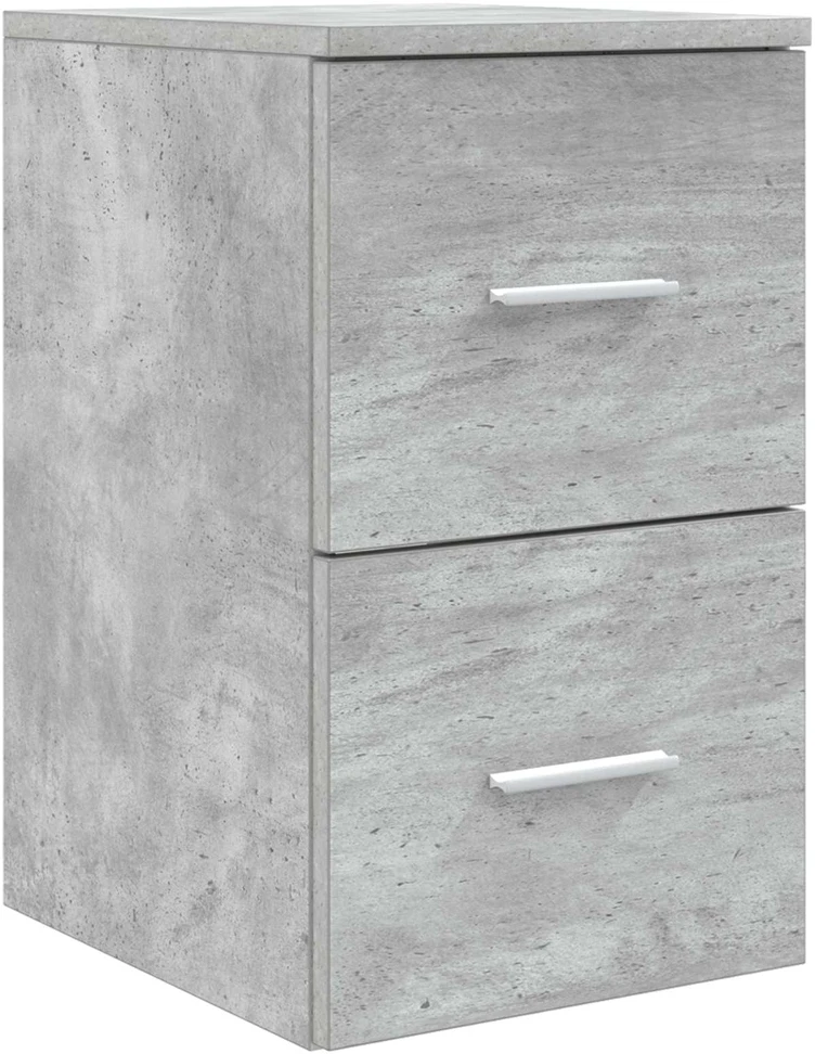 Vonios spintos komplektas 3 vnt. Betono pilka 136 x 35 x 80 cm