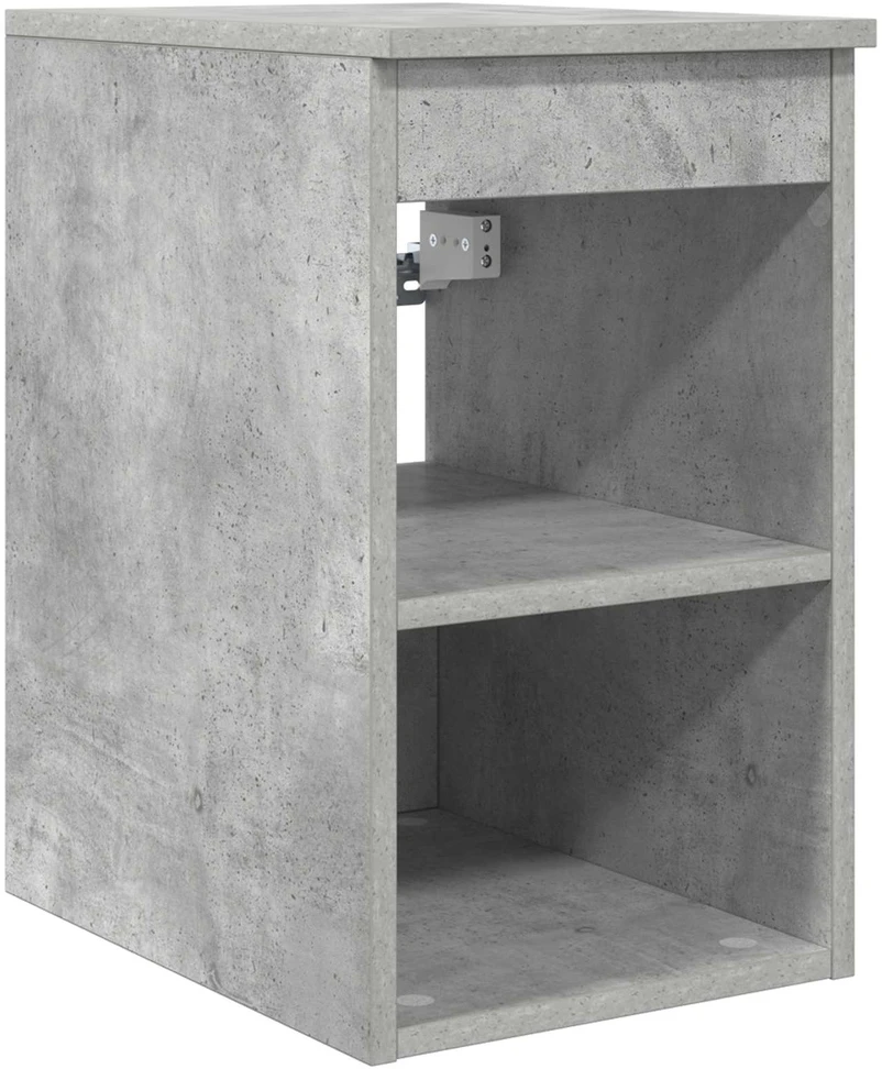 Vonios spintos komplektas 3 vnt. Betono pilka 129 x 35 x 80 cm