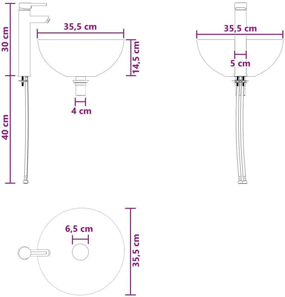 Vonios spintos komplektas 3 vnt. Betono pilka 129 x 41 x 80 cm