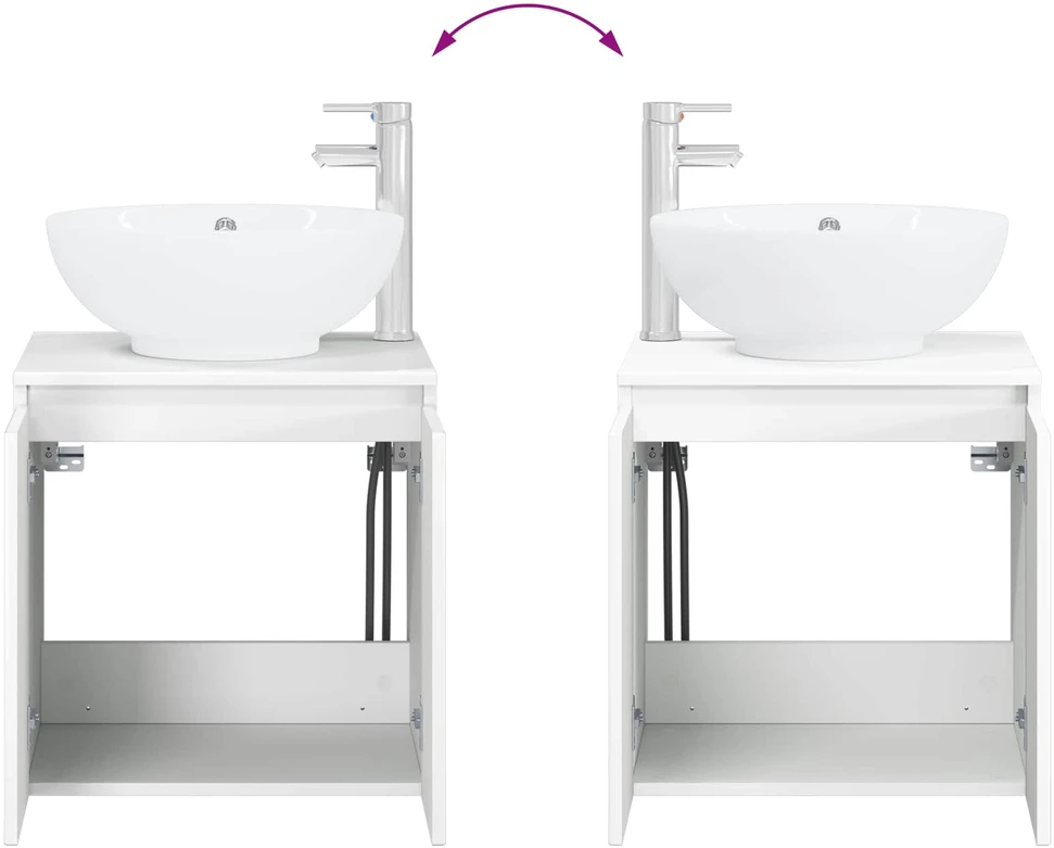 Vonios spintos komplektas 3 vnt. Itin blizgi balta