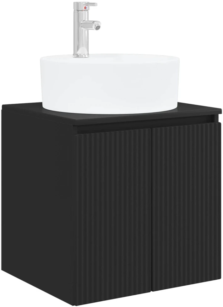 Vonios spintos komplektas 3 vnt. Juoda 49,5 x 44,5 x 65 cm