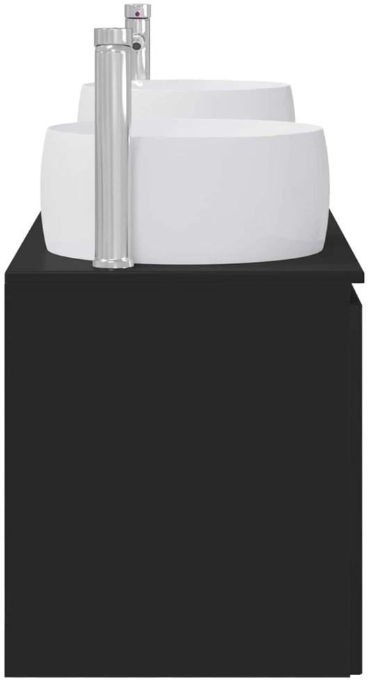 Vonios spintos komplektas 3 vnt. Juoda 49,5 x 44,5 x 66 cm