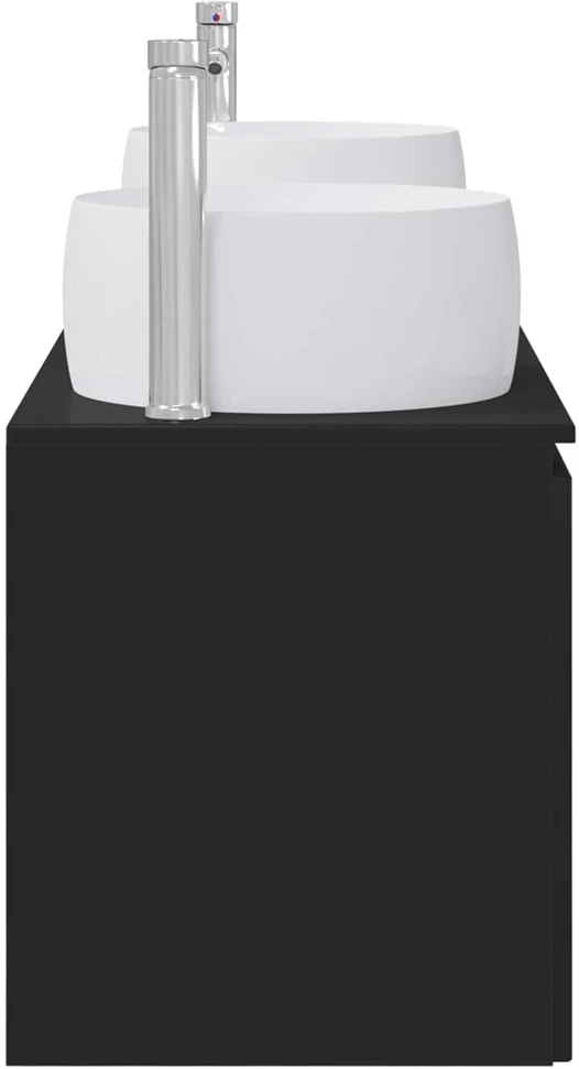 Vonios spintos komplektas 3 vnt. Juoda 49,5 x 44,5 x 66 cm