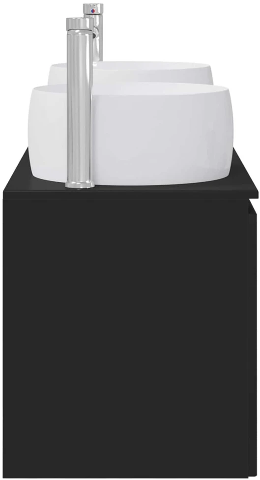 Vonios spintos komplektas 3 vnt. Juoda 49,5 x 44,5 x 66 cm