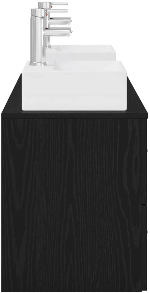 Vonios spintos komplektas 3 vnt. Juoda 49,5 x 41 x 62,5 cm