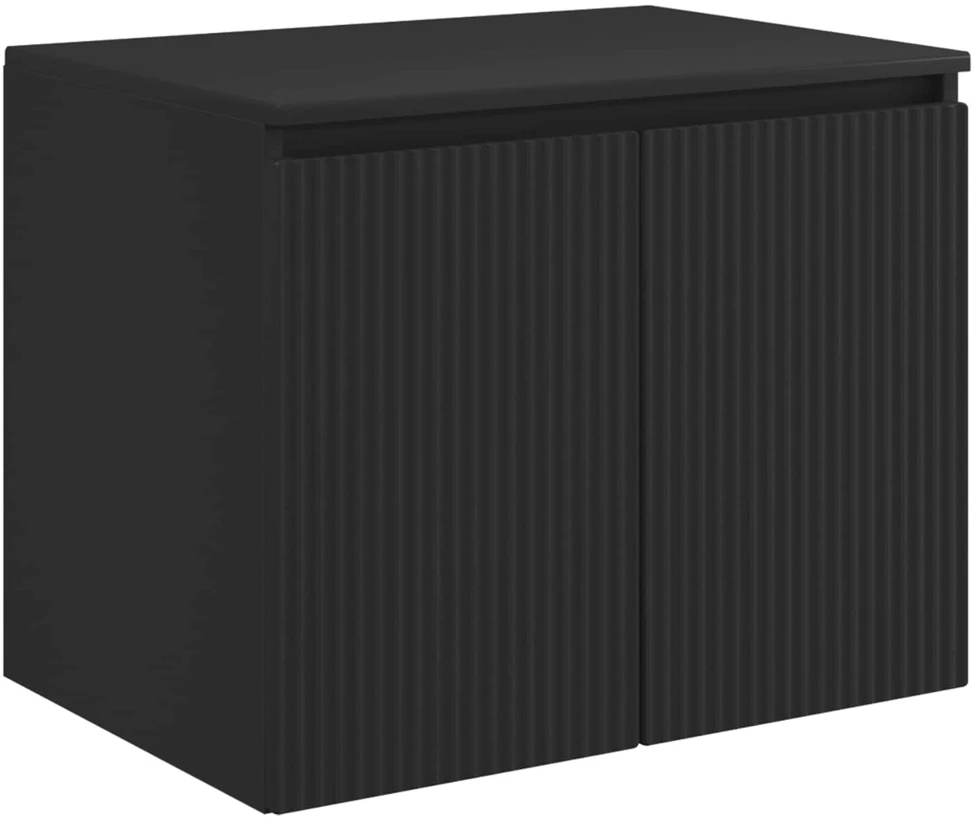 Vonios spintos komplektas 3 vnt. Juoda 161,5 x 44,5 x 80 cm