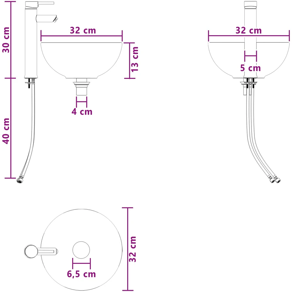 Vonios spintos komplektas 3 vnt. Juoda 129 x 35 x 80 cm
