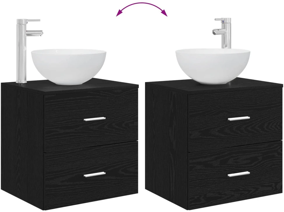 Vonios spintos komplektas 3 vnt. Juodojo ąžuolo