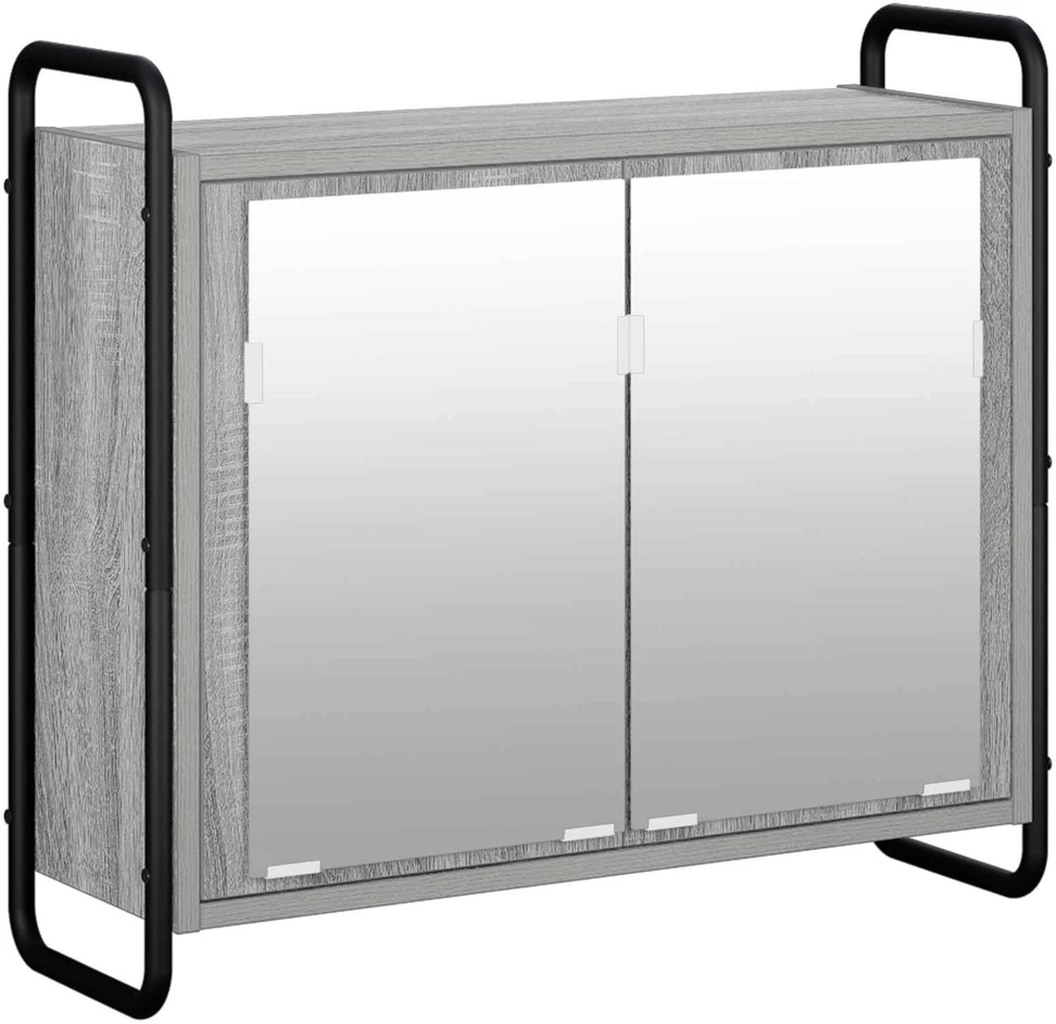 Vonios spintos komplektas 3 vnt. Pilka Sonoma 40 x 36 x 99,5 cm