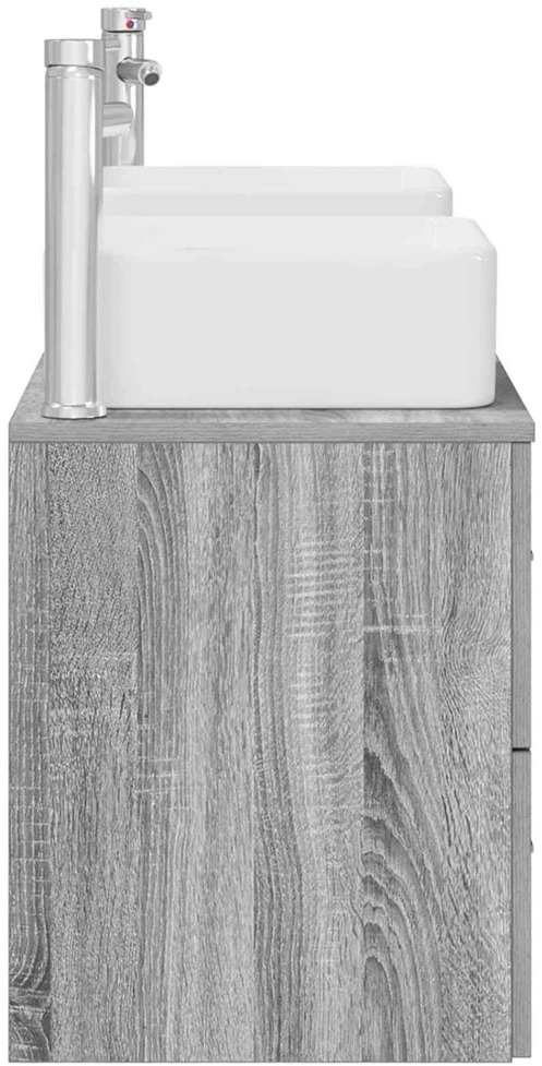 Vonios spintos komplektas 3 vnt. Pilka Sonoma 49,5 x 41 x 63 cm