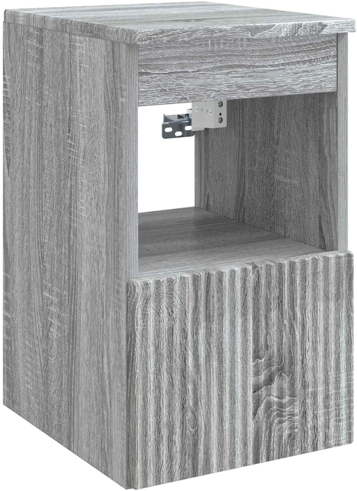 Vonios spintos komplektas 3 vnt. Pilka Sonoma 135 x 35 x 80 cm