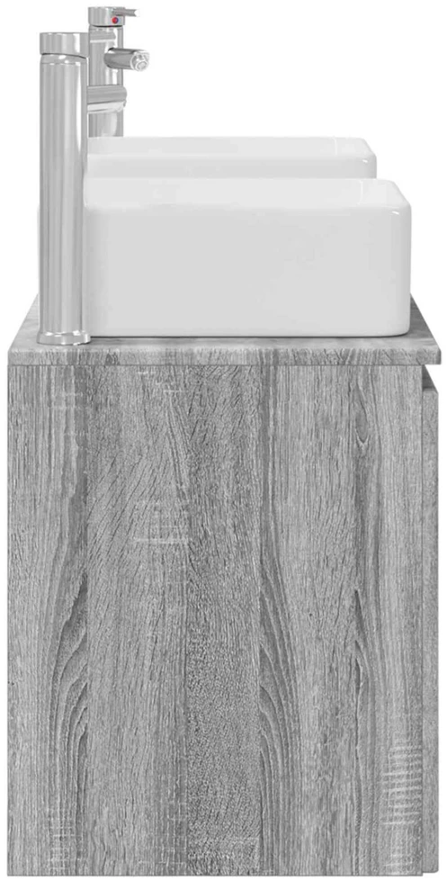 Vonios spintos komplektas 3 vnt. Pilka Sonoma 53 x 35 x 63 cm