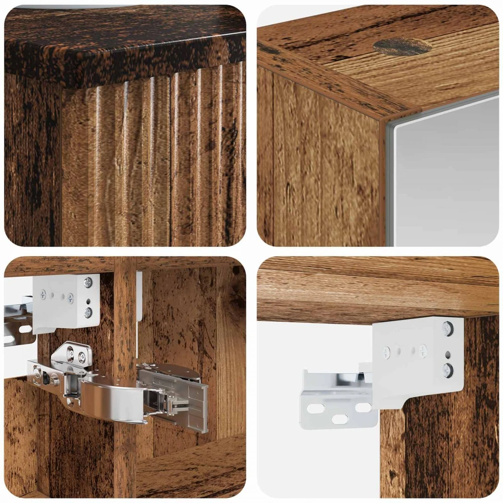 Vonios spintos komplektas 4 vnt. Sendintos medienos