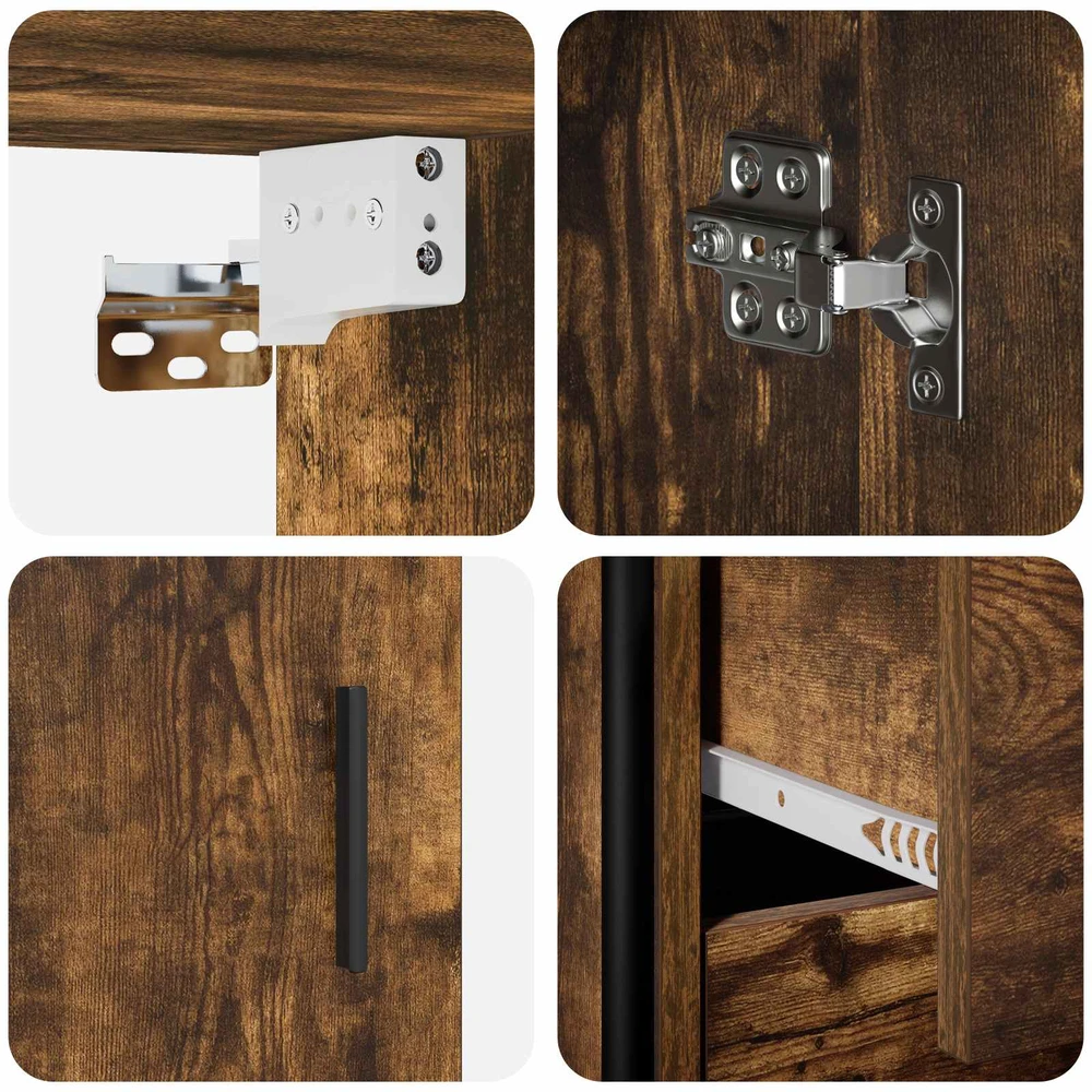 Vonios spintos komplektas 4 vnt. Dūminio ąžuolo
