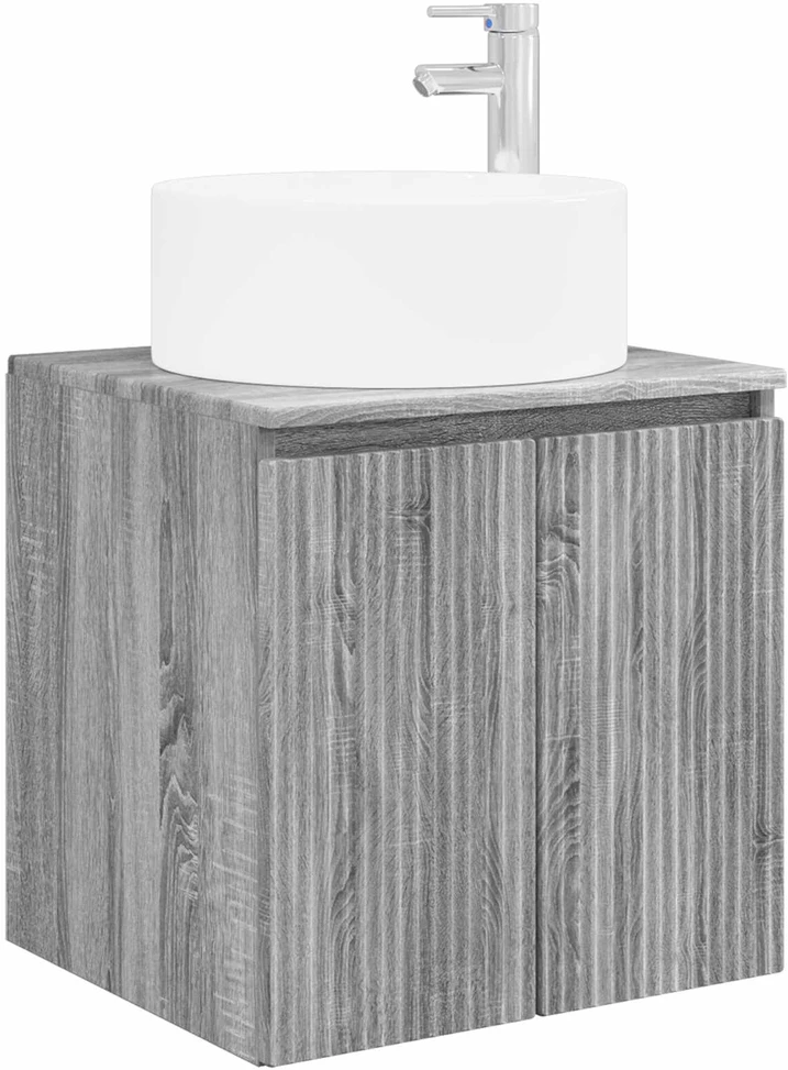 Vonios spintos komplektas 4 vnt. Pilka Sonoma Apdirbta mediena