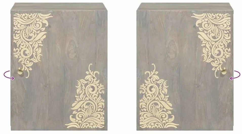 Vonios spintos komplektas 5 vnt. Pilka 62 x 33 x 58 cm