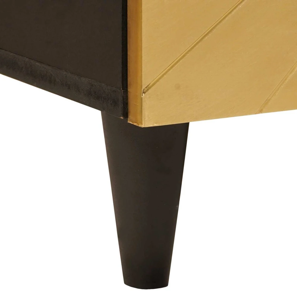 Vonios spintos komplektas 2 vnt. Juoda ir Brass 62 x 33 x 58 cm