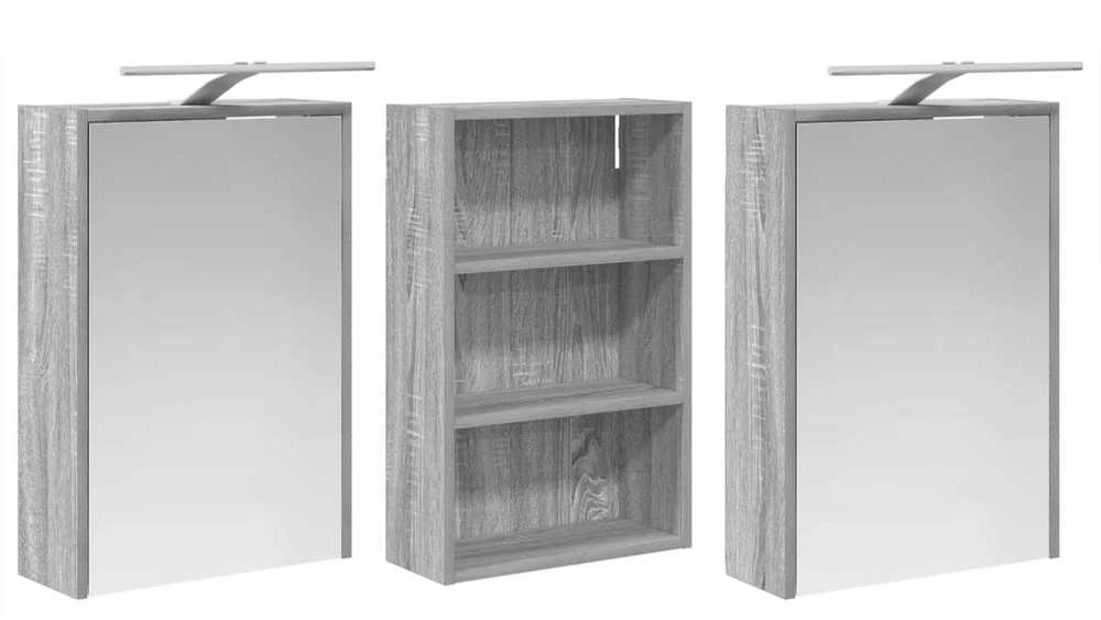 Vonios spintos komplektas 3 vnt. 126 x 16 x 62.5 cm