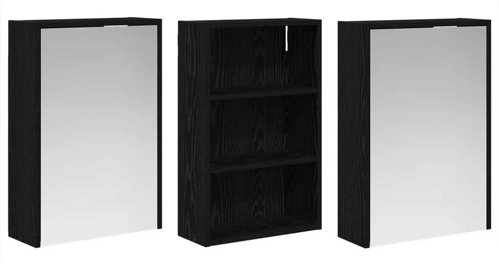 Vonios spintos komplektas 3 vnt. 126 x 16 x 62.5 cm