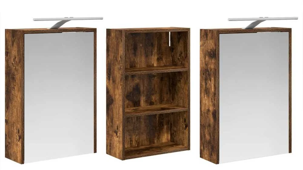 Vonios spintos komplektas 3 vnt. 126 x 16 x 62.5 cm