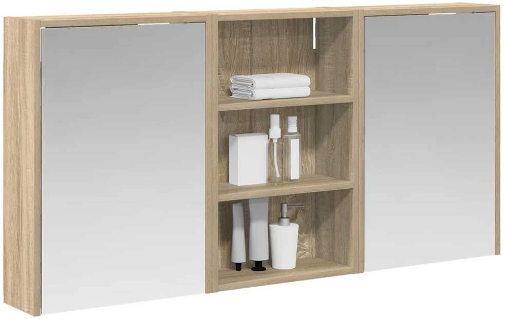 Vonios spintos komplektas 3 vnt. 126 x 16 x 62.5 cm