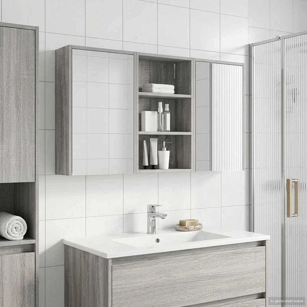 Vonios spintos komplektas 3 vnt. 126 x 16 x 62.5 cm