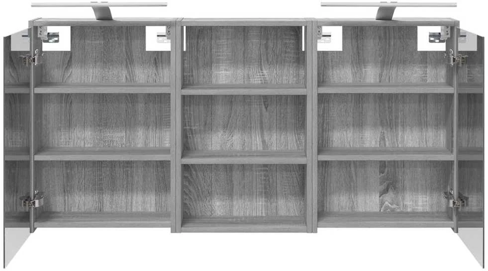 Vonios spintos komplektas 3 vnt. 126 x 16 x 62.5 cm