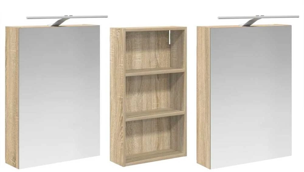Vonios spintos komplektas 3 vnt. 140 x 14,5 x 70 cm
