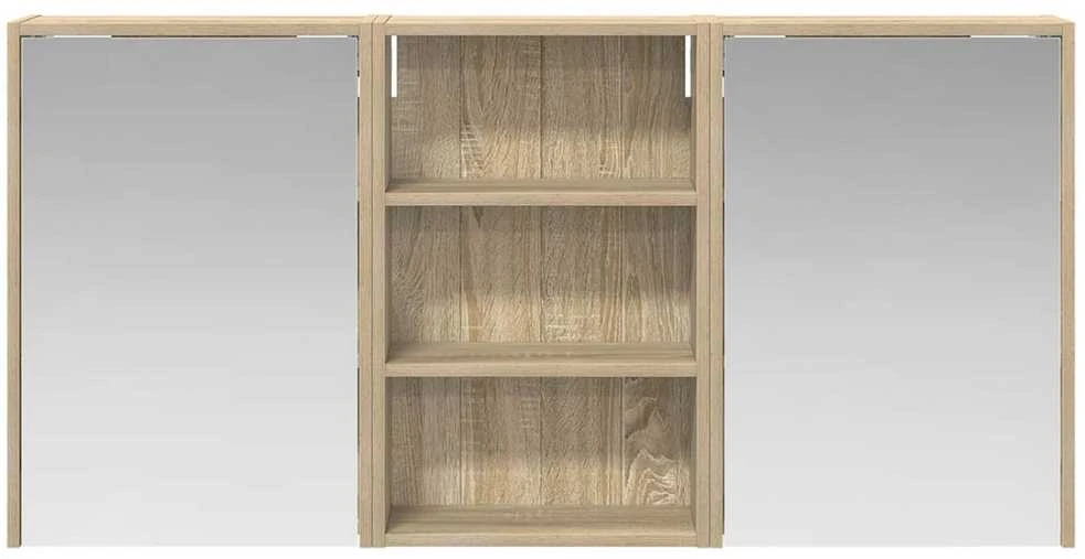 Vonios spintos komplektas 3 vnt. 126 x 16 x 62.5 cm