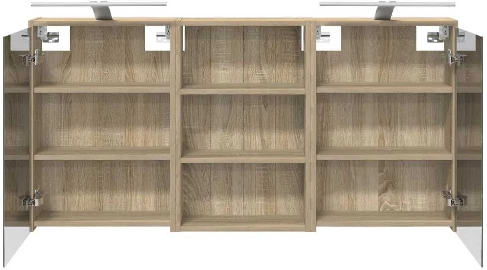 Vonios spintos komplektas 3 vnt. 126 x 16 x 62.5 cm