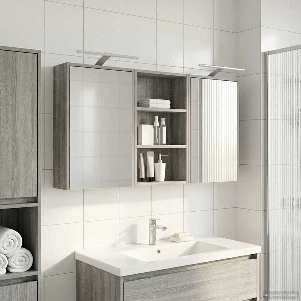 Vonios spintos komplektas 3 vnt. 126 x 16 x 62.5 cm