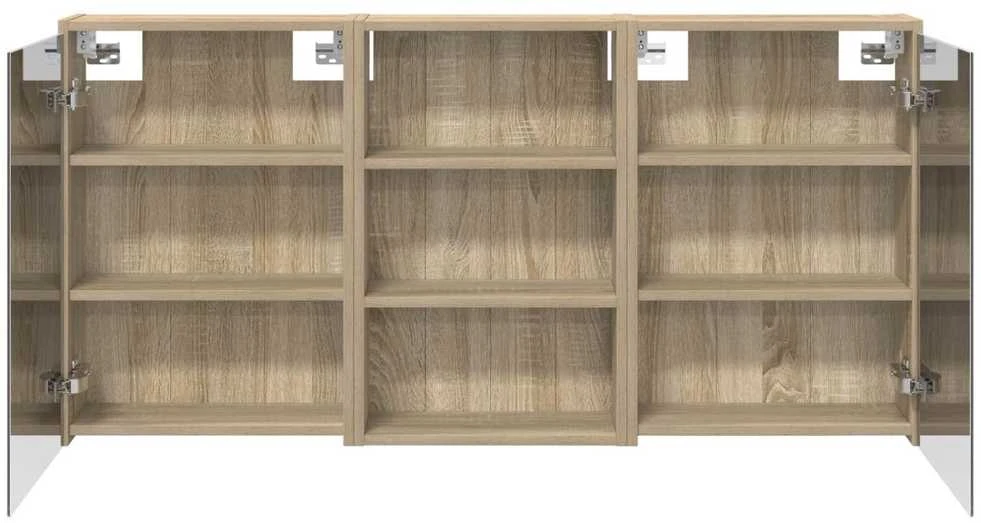 Vonios spintos komplektas 3 vnt. 126 x 16 x 62.5 cm