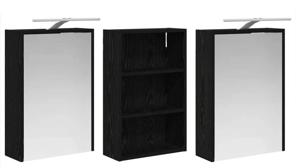 Vonios spintos komplektas 3 vnt. 126 x 16 x 62.5 cm