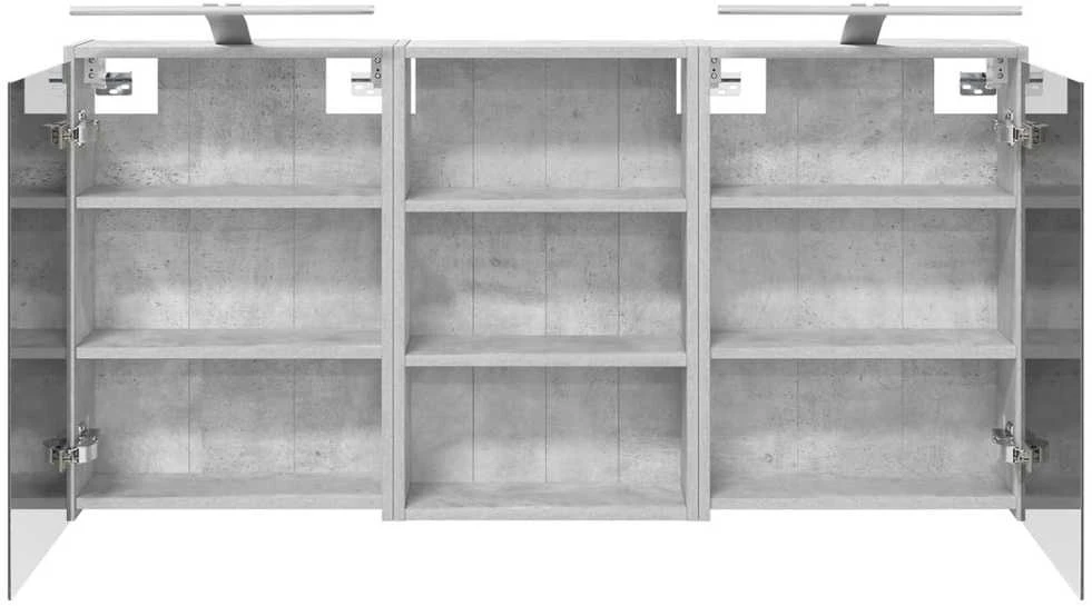 Vonios spintos komplektas 3 vnt. 126 x 16 x 62.5 cm