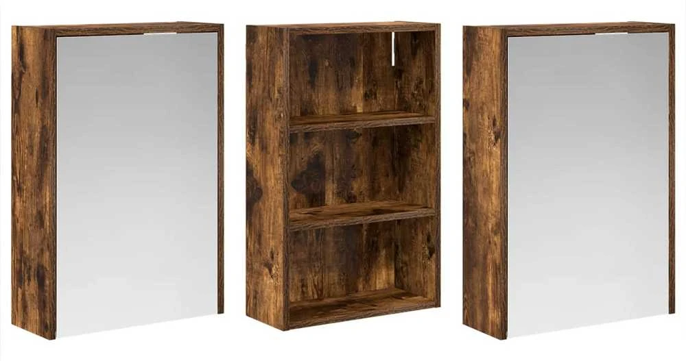 Vonios spintos komplektas 3 vnt. 126 x 16 x 62.5 cm