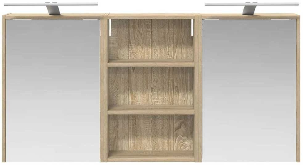 Vonios spintos komplektas 3 vnt. 126 x 16 x 62.5 cm