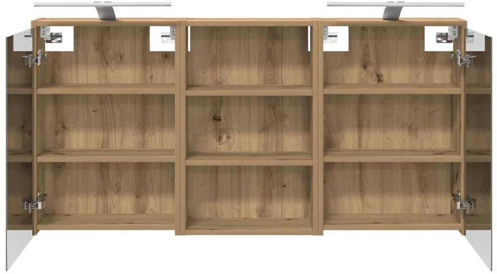 Vonios spintos komplektas 3 vnt. 126 x 16 x 62.5 cm