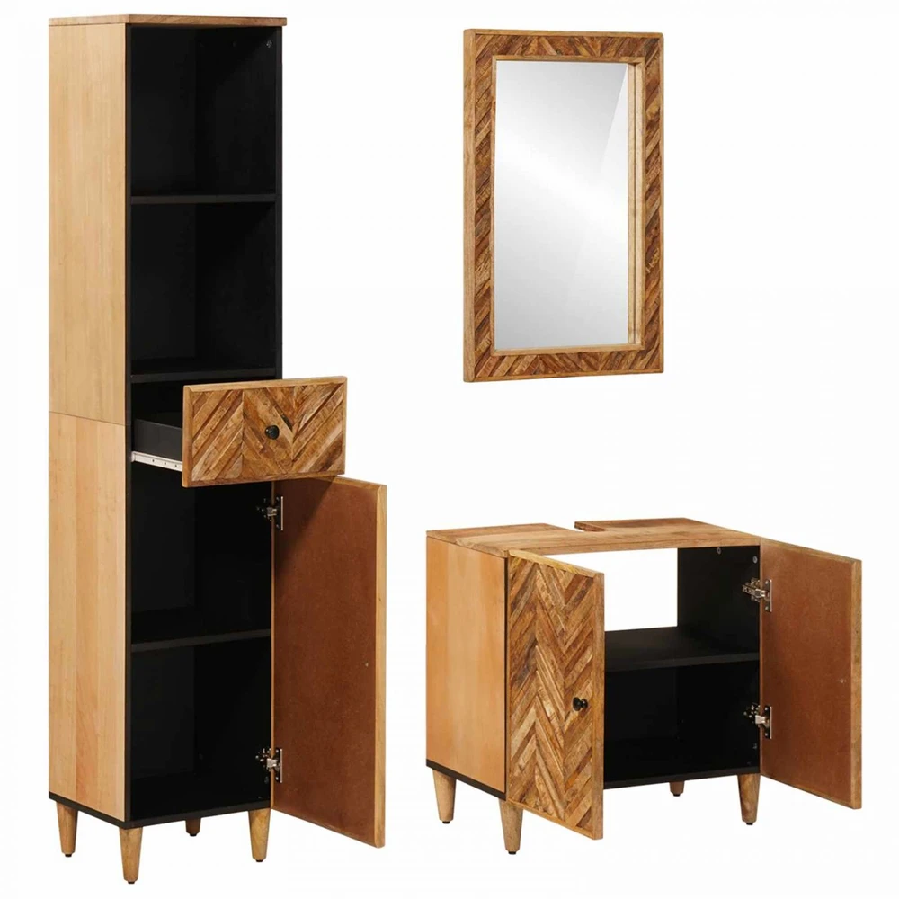 Vonios spintos komplektas 3 vnt. 62 x 33 x 58 cm