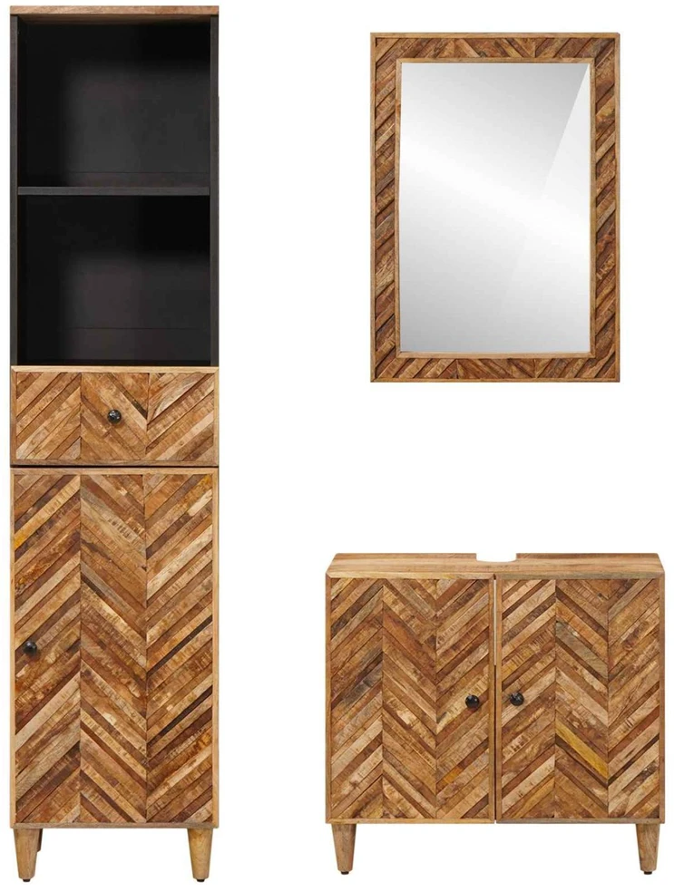 Vonios spintos komplektas 3 vnt. 62 x 33 x 58 cm