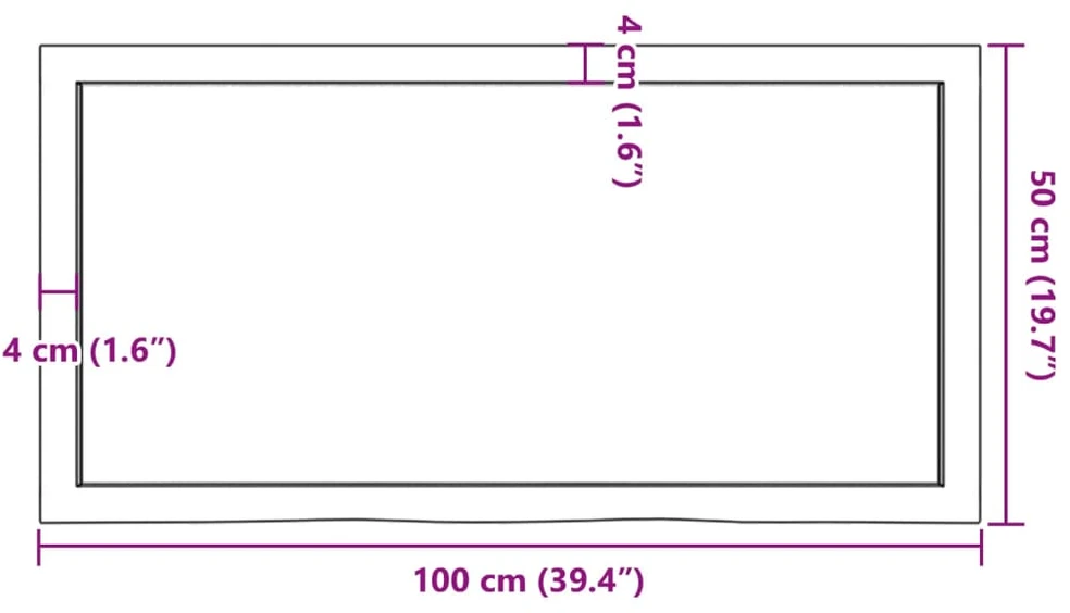 Vonios stalviršis, šviesiai rudas, 100x50x(2-4)cm, mediena