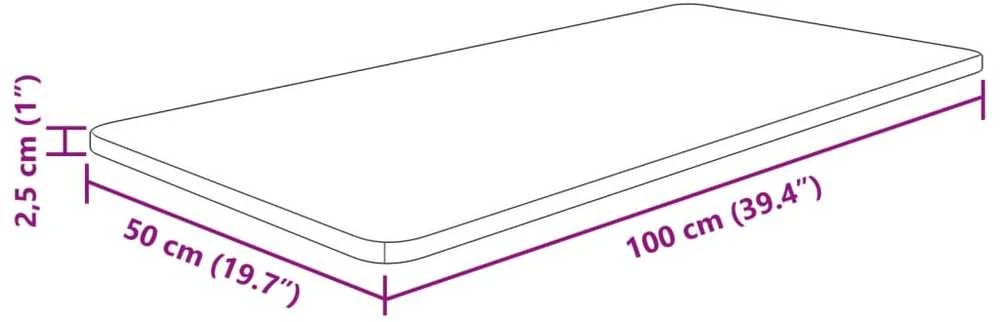 Vonios stalviršis, tamsiai rudas, 100x50x2,5cm, mediena