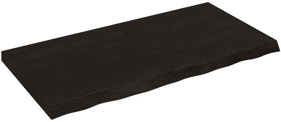 Vonios stalviršis, tamsiai rudas, 120x60x(2-6)cm, mediena