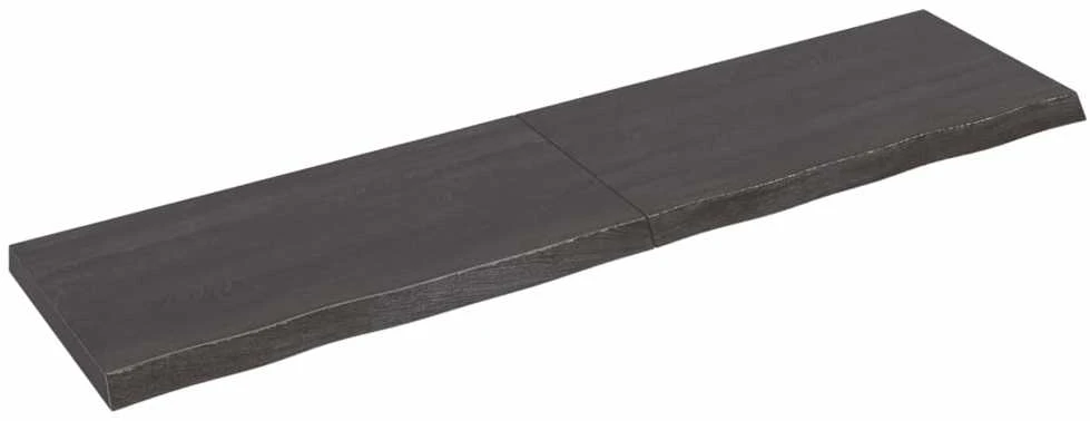 Vonios stalviršis, tamsiai rudas, 200x50x(2-6)cm, mediena