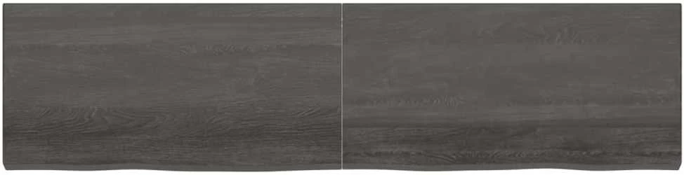 Vonios stalviršis, tamsiai rudas, 200x50x(2-6)cm, mediena
